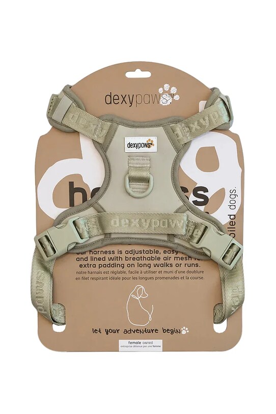 Postroj pro psa Dexypaws No-Pull Dog Harness Sage M H14G vícebarevná AA00