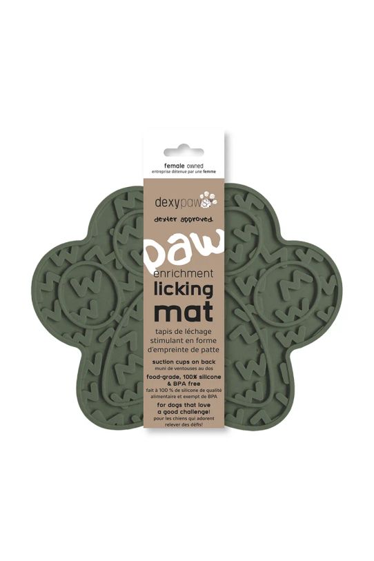 Килимок для вилизування для домашнього улюбленця Dexypaws Paw Green Lick Mat DP.006 барвистий AA00