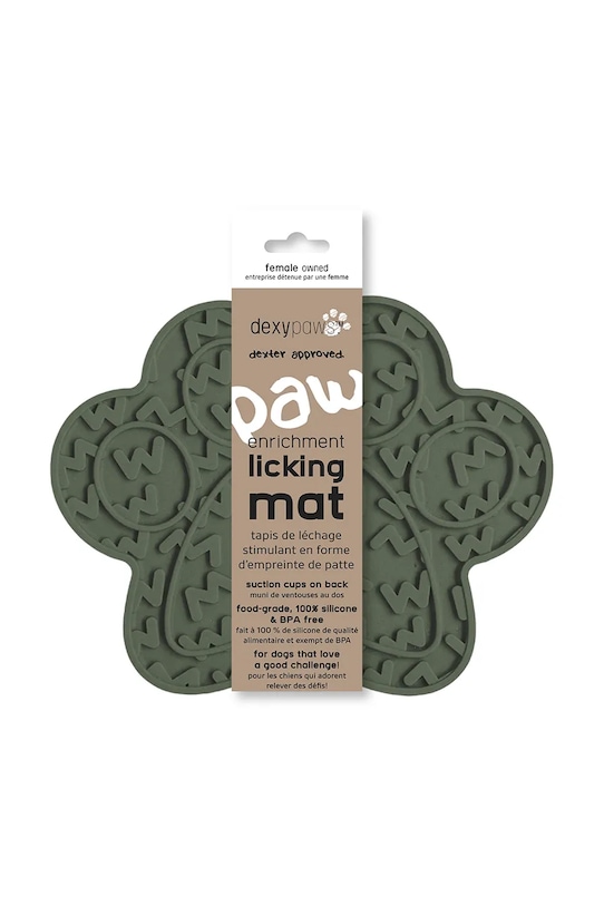 Килимок для вилизування для домашнього улюбленця Dexypaws Paw Green Lick Mat DP.006 барвистий AA00