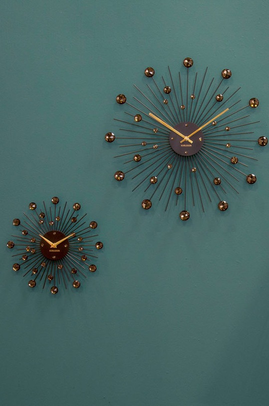 Dnevna soba in spalnica Karlsson stenska ura KA4860BK črna