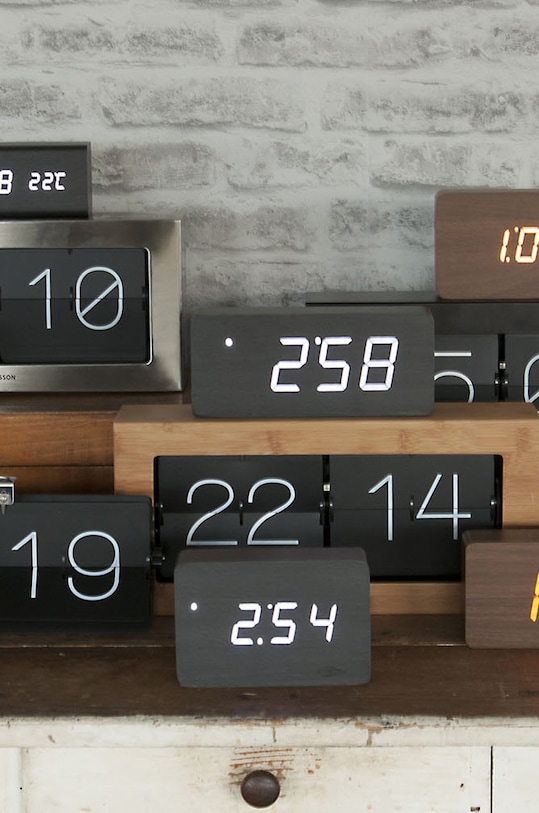 Living și dormitor Karlsson Ceas cu alarmă KA5653BK alb