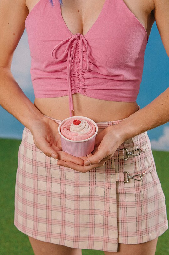 Eat My Socks Носки Strawberry Cupcake мультиколор EMSNCRCUST