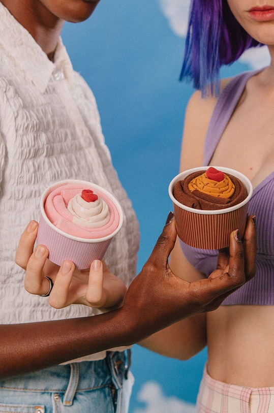 Eat My Socks Ponožky Strawberry Cupcake EMSNCRCUST