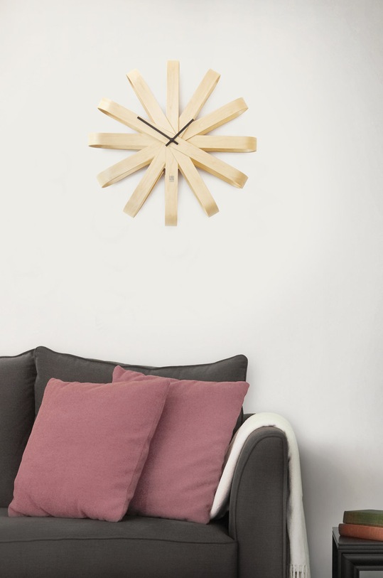 Umbra zegar ścienny Ribbonwood 118071.390 beżowy