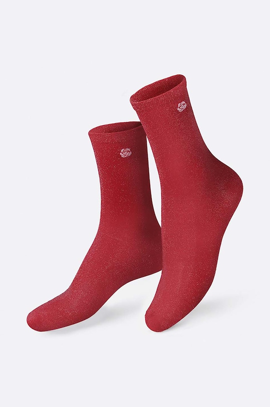 Odzież Eat My Socks skarpetki Pretty Rose EMSNSCRORE czerwony
