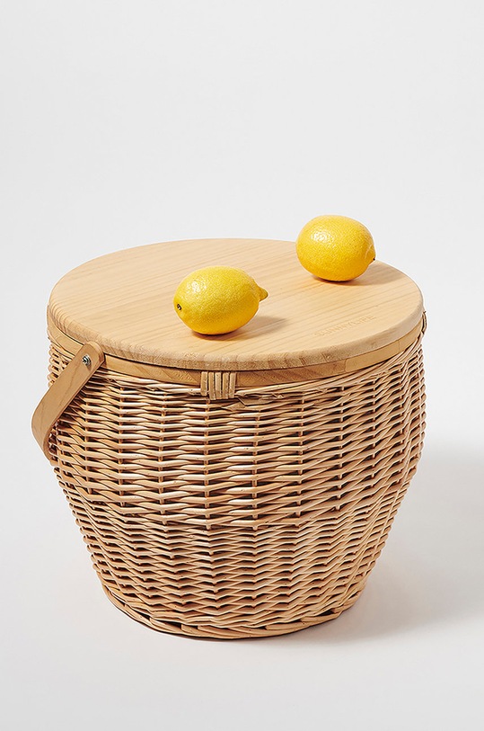 SunnyLife καλάθι πικ-νικ Picnic Cooler Basket μπεζ S2DBSKNA