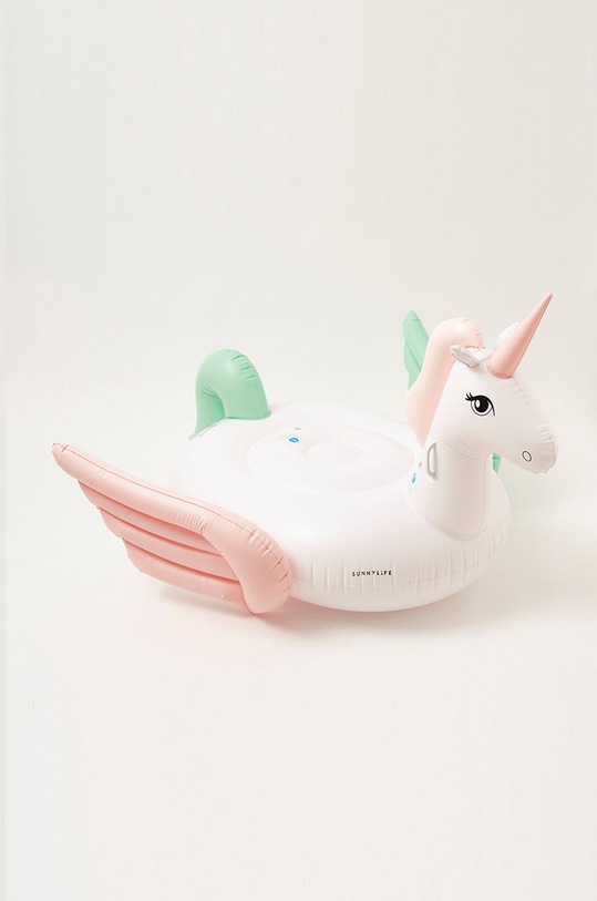 SunnyLife saltea pneumatică pentru înot Luxe Ride-On Unicorn alb S2LRIDCU