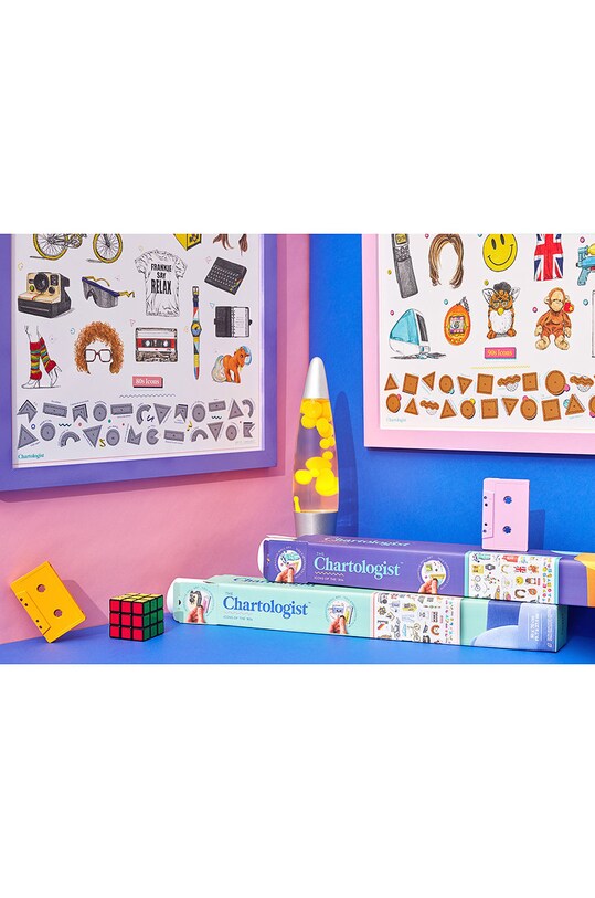 Гостиная и спальня Luckies of London Настенный плакат 80s Icons LK.CTEIGHT мультиколор