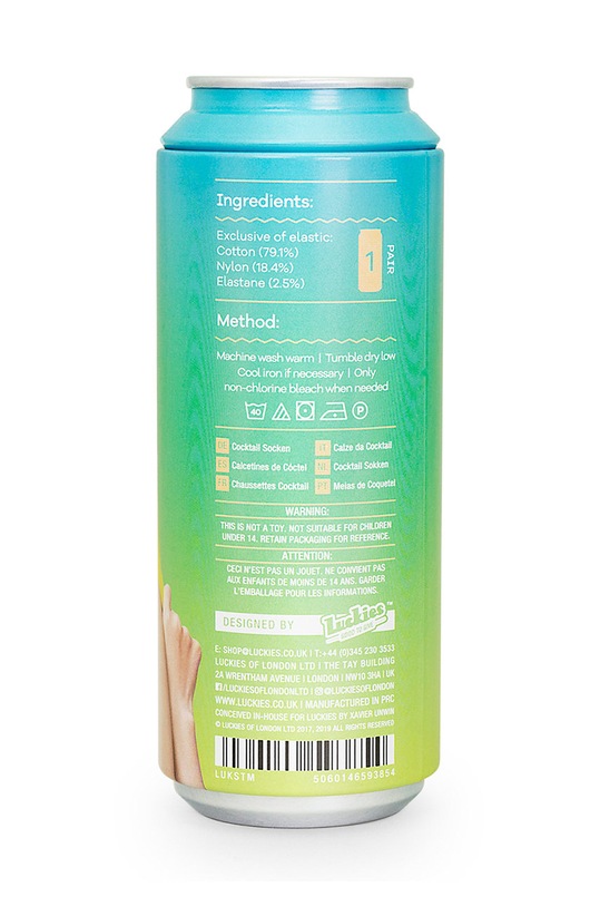 Odzież Luckies of London skarpetki w puszce Mojito Coctail LK.LUKSTM multicolor