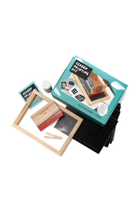 Luckies of London zestaw do sitodruku Screen Printing Kit multicolor LK.PCSP