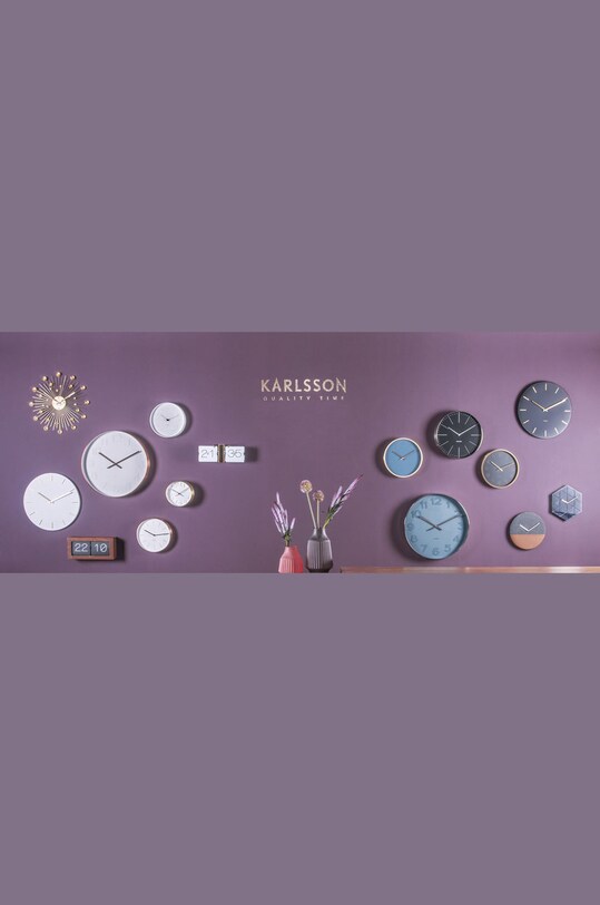 Вітальня та спальня Настінний годинник Karlsson KA5716BK сірий