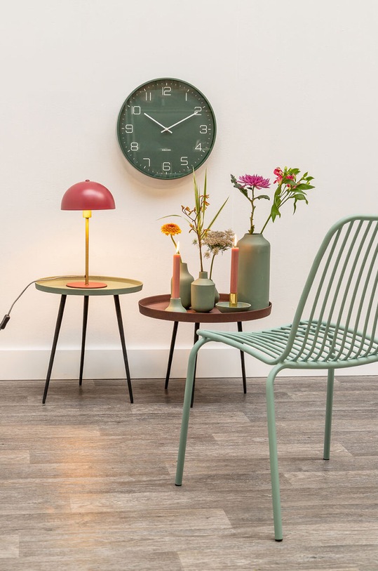 Obývací pokoj a ložnice Nástěnné hodiny Karlsson Lofty 40 cm KA5751GR zelená