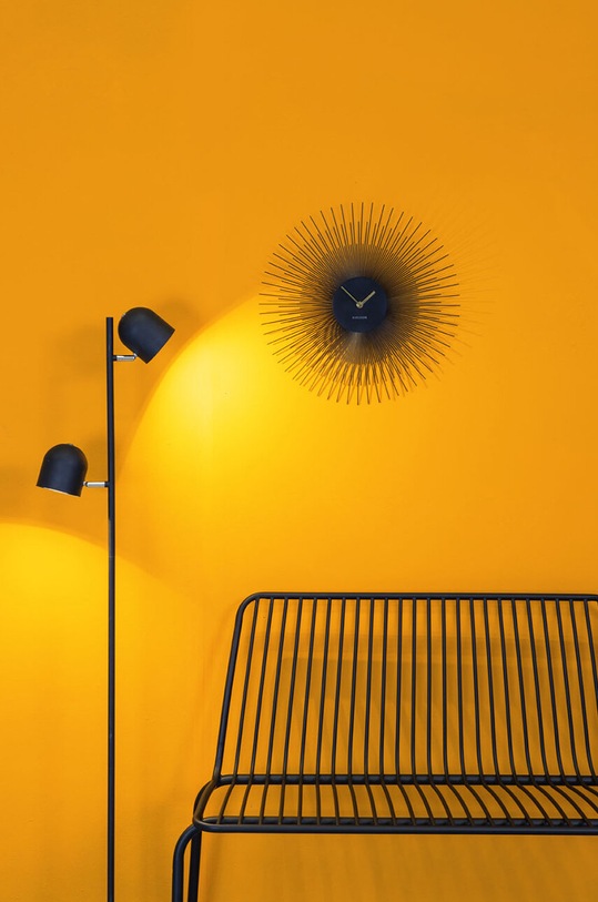 Salon i sypialnia Karlsson zegar ścienny KA5817BK czarny