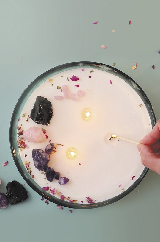 Домашнє SPA Graine Creative набір DIY ароматична свічка Lithotherapy Candle XXL 152043. барвистий