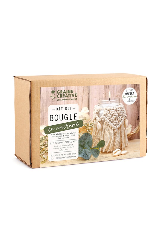 Graine Creative DIY sada makramé svíček Bohemian Macrame Candle 152020 vícebarevná