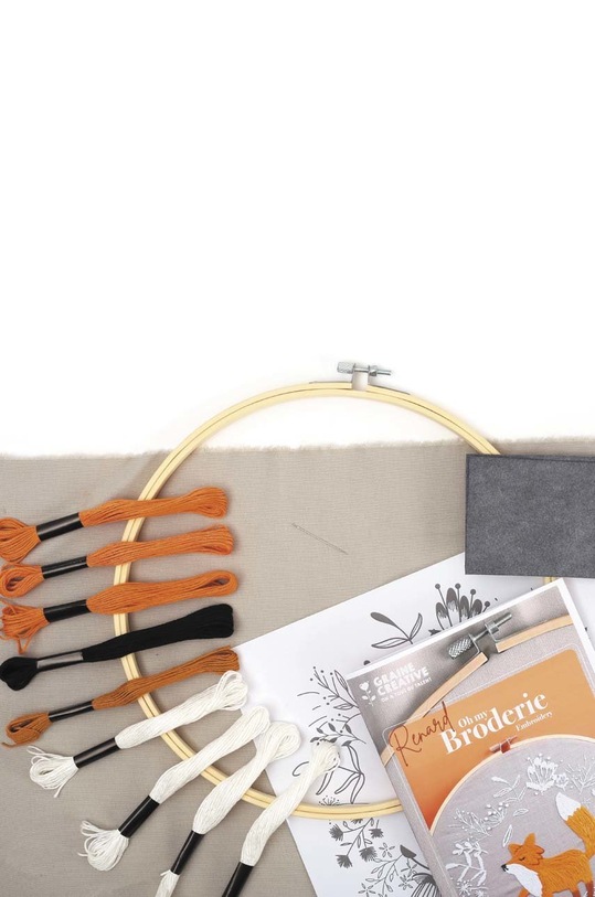 Vyšívací souprava Graine Creative fox embroidery diy kit 420270 vícebarevná