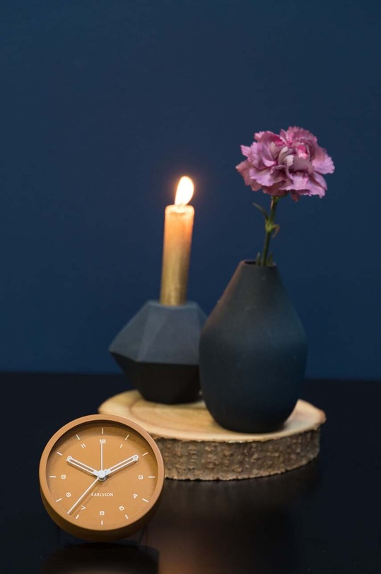 Salon i sypialnia Karlsson budzik Tinge KA5806BR brązowy