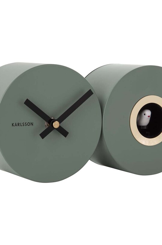 Obývací pokoj a ložnice Kukačkové hodiny Karlsson Duo Cuckoo KA5789GR zelená