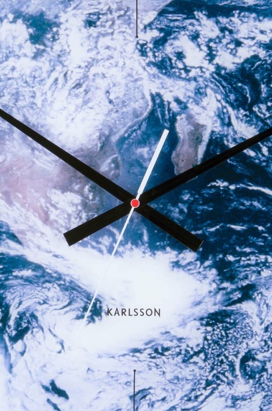 Гостиная и спальня Настенные часы Karlsson Earth KA5725 голубой