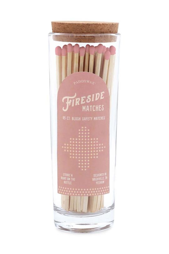 Спички в стеклянной банке Paddywax розовый ACC09EU