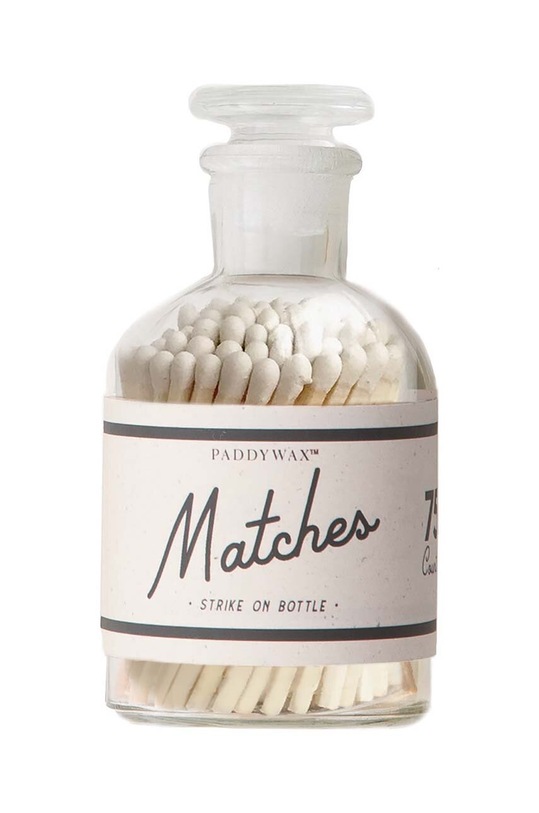 Paddywax chibrituri într-un borcan de sticlă Safety Matches 75-pack alb ACC07EU