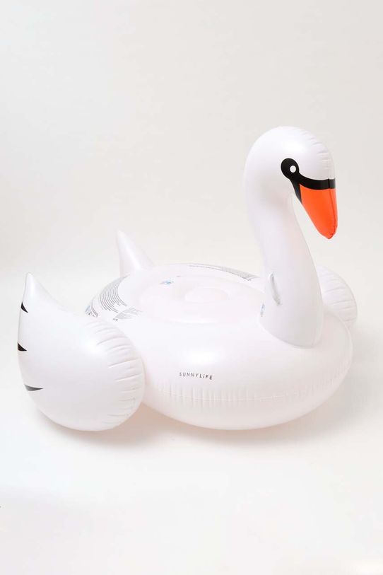 Nafukovací matrac na plávanie SunnyLife Swan S3LRIDWS biela AA00