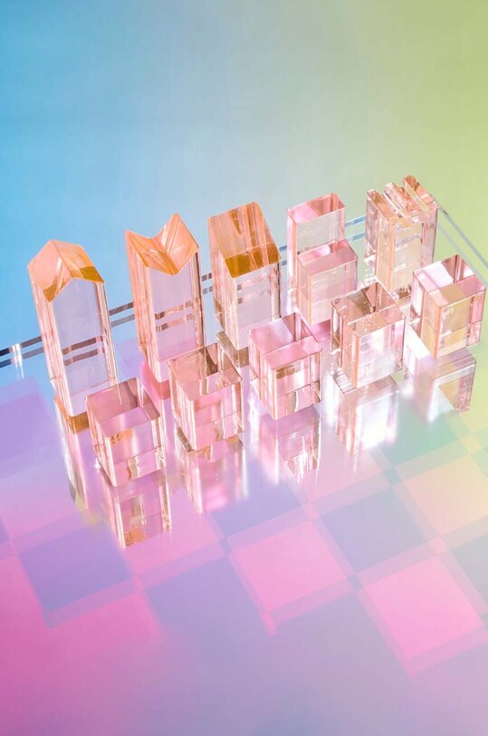 Lifestyle SunnyLife șah și table Lucite Aurora S35LCHCK multicolor