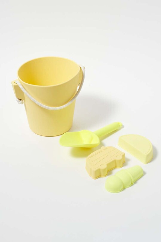 SunnyLife zestaw zabawek do piaskownicy Silicone Bucket & Spade Set 5-pack S36SBSCI żółty AA00