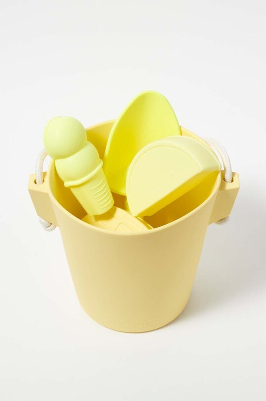 Chłopiec SunnyLife zestaw zabawek do piaskownicy Silicone Bucket & Spade Set 5-pack S36SBSCI żółty