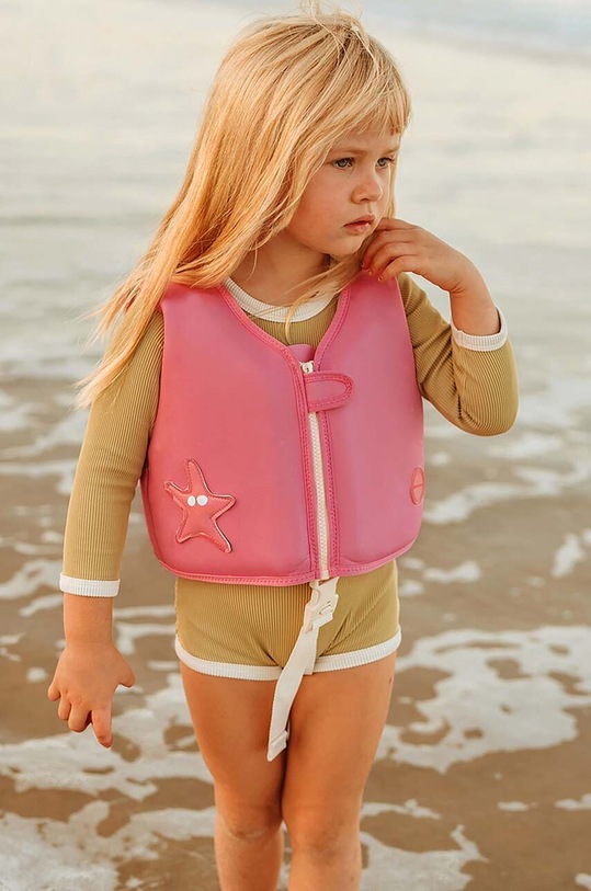 Lifestyle Prsluk za plivanje za djecu SunnyLife Sol Sea x SmileyWorld S3VEUSOT roza