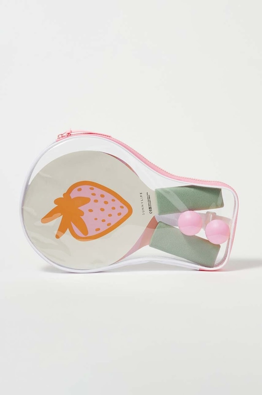 Chłopiec SunnyLife zestaw paletki i piłki plażowe Sea Seeker Strawberry S3WKBASB multicolor