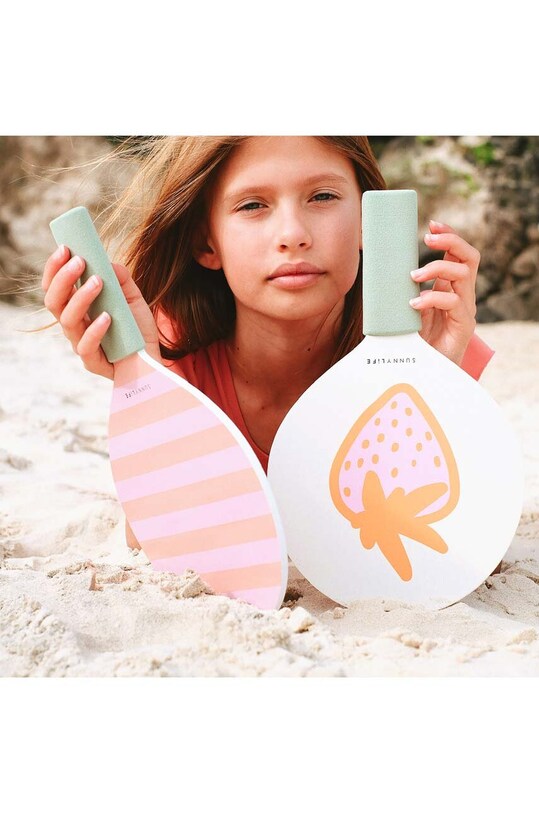 Ракетки та м'ячики для пляжного тенісу SunnyLife Sea Seeker Strawberry барвистий S3WKBASB