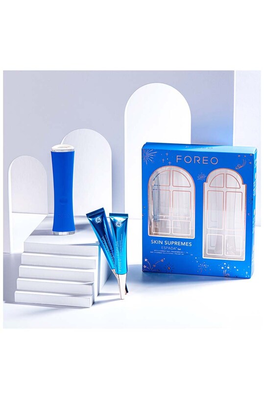 Терапия срещу акне FOREO Skin Supremes 2022 ESPADA™ + 2 x концентриран гел FOREO ESPADA™ BHA+PHA Blemish Solution F1184 син AA00