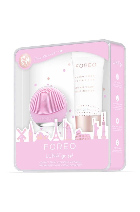 FOREO zestaw do pielęgnacji skóry twarzy Set LUNA go Pearl Pink F041A różowy AA00