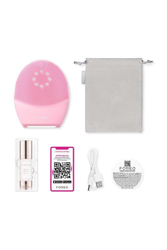 FOREO perie pentru curățarea anti-îmbătrânire și liftingul pielii feței LUNA™ 4 Plus Normal Skin roz F1245