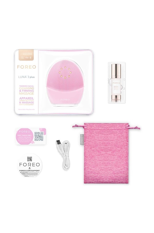 FOREO urządzenie do termicznego oczyszczania twarzy i modelowania mikroprądem LUNA™ 3 Plus różowy F9373