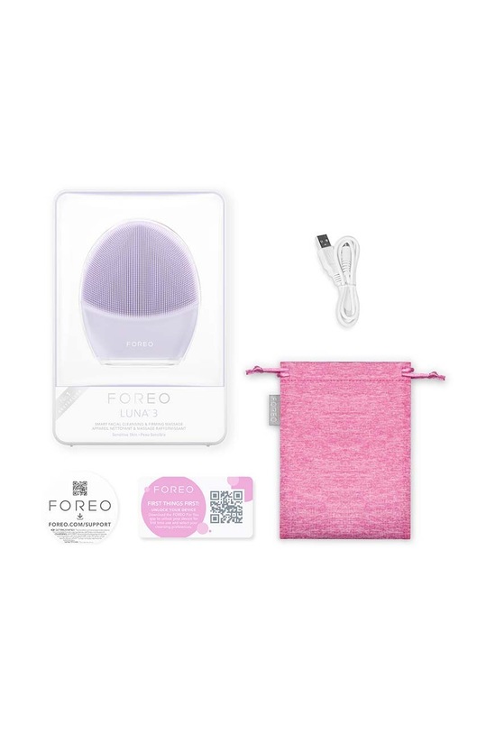 FOREO szczoteczka masująca i czyszcząca skórę twarzy LUNA™ 3 Sensitive Skin fioletowy F9151
