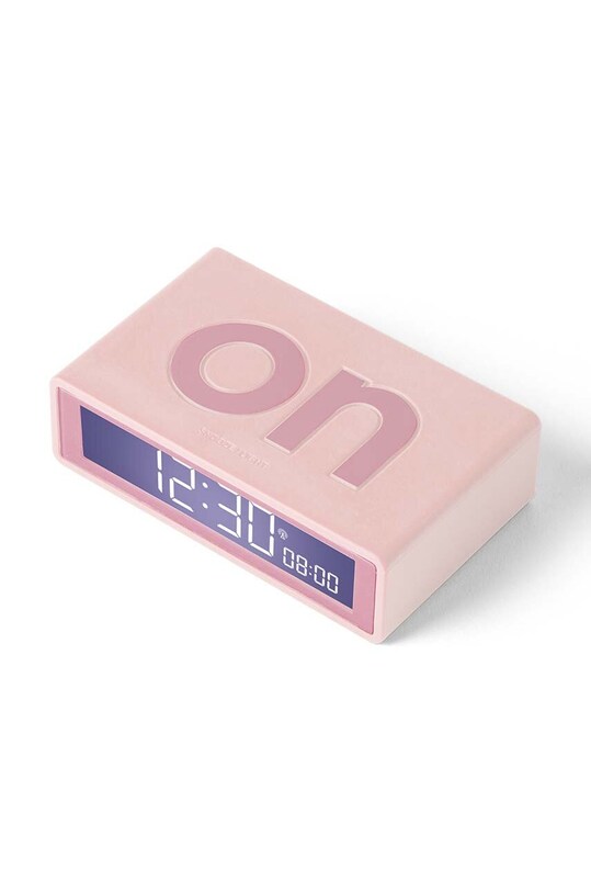 Salon i sypialnia Lexon budzik sterowany radiowo Flip+ LR150P9 różowy