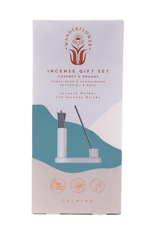 Wanderflower illatos füstölő készlet állvánnyal Incense Gift Set WFL0030GY többszínű AA00