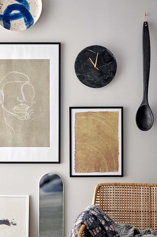 Bloomingville zegar ścienny 82049042 czarny AA00