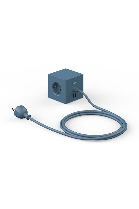 Magnetická nabíjacia kocka Avolt Square 1, 2 x USB, 1,8 m SQ1.F.USB.BL modrá AA00