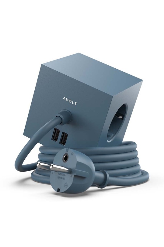 Magnetická nabíjacia kocka Avolt Square 1, 2 x USB, 1,8 m SQ1.F.USB.BL modrá