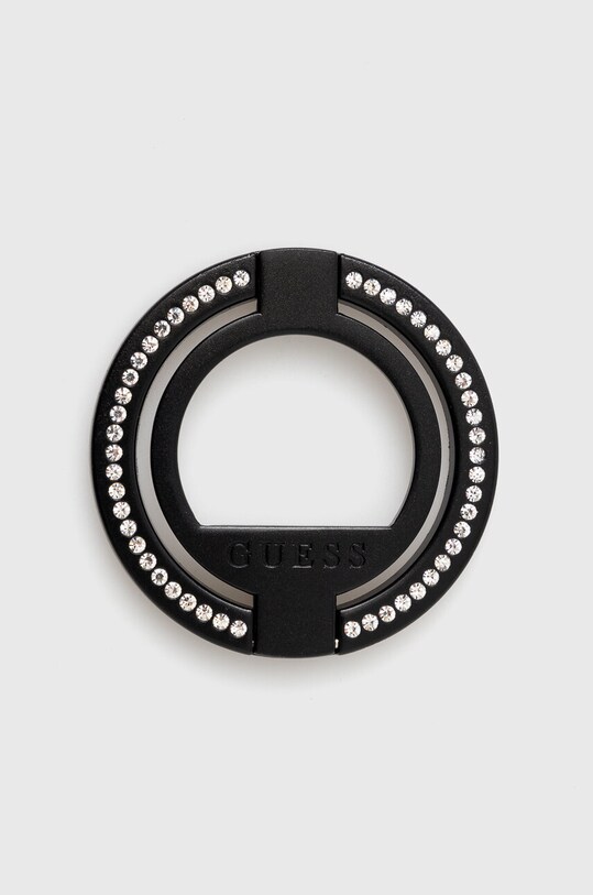 Držák na telefon s kroužkem na prst Guess MagSafe Ring černá GUMRSALDGK