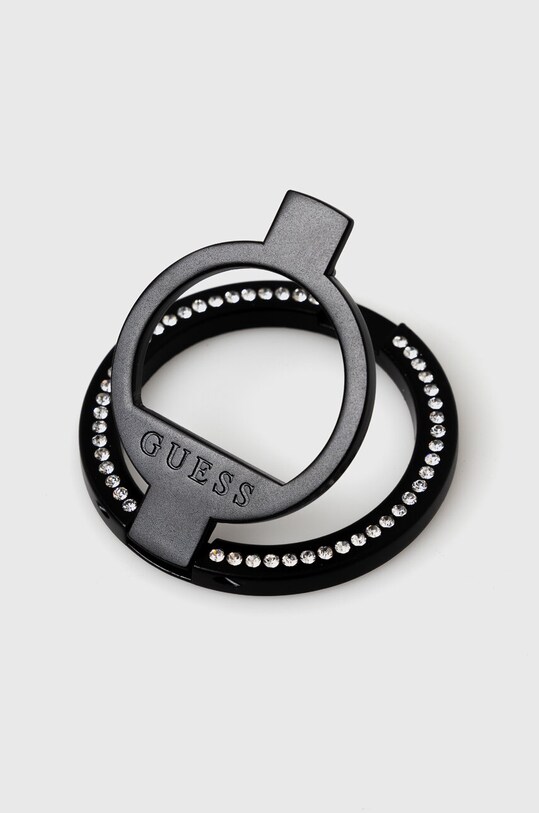 Držák na telefon s kroužkem na prst Guess MagSafe Ring GUMRSALDGK černá AA00