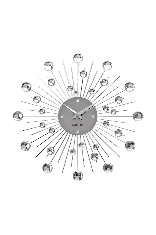 Karlsson zegar ścienny Sunburst szary KA4860
