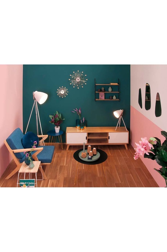 Salon i sypialnia Karlsson zegar ścienny Sunburst KA4860 szary