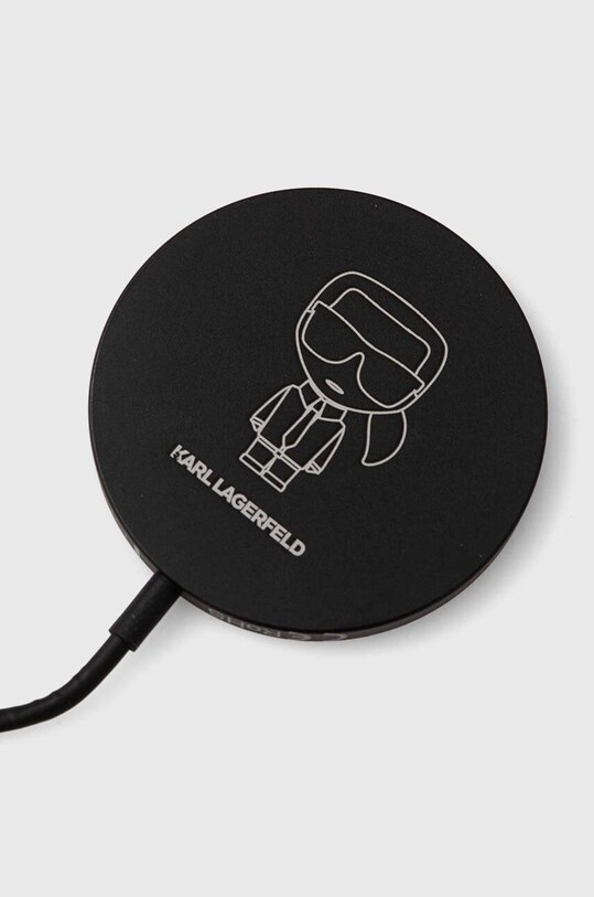 Індуктивний зарядний пристрій Karl Lagerfeld 15W MagSafe чорний KLCBMSIKBK.