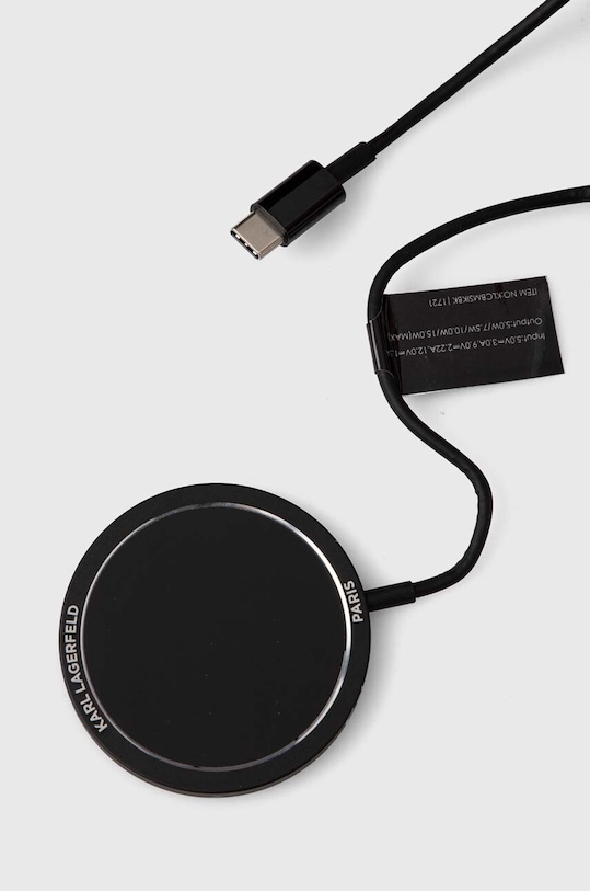 Επαγωγικός φορτιστής Karl Lagerfeld 15W MagSafe KLCBMSIKBK. μαύρο AA00