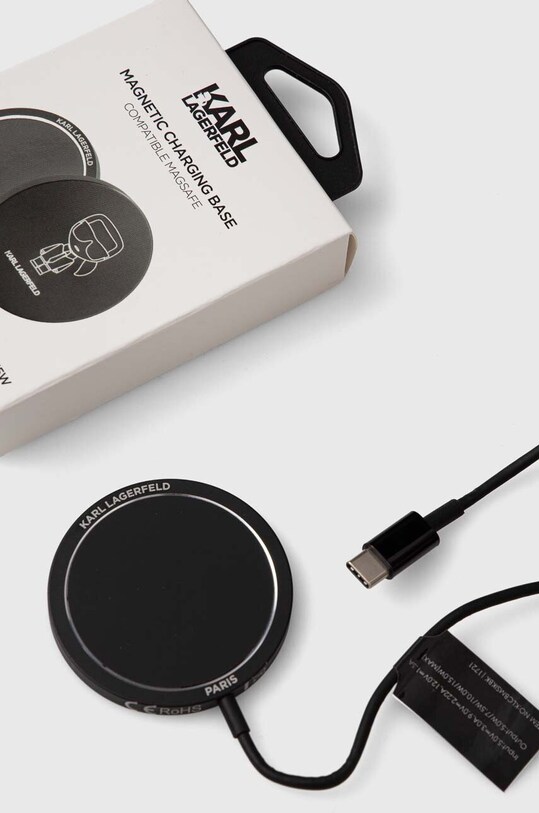 Лайфстайл Індуктивний зарядний пристрій Karl Lagerfeld 15W MagSafe KLCBMSIKBK. чорний