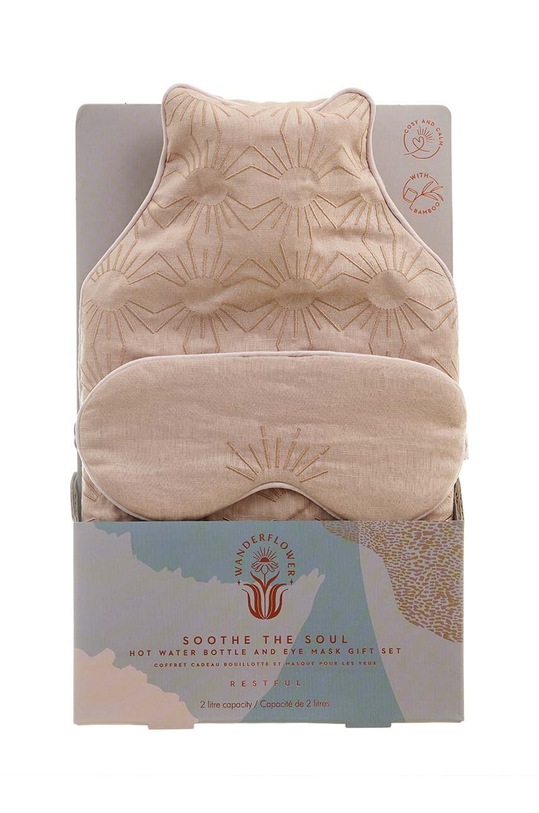 Wanderflower zestaw termofor i maska na oczy Embroidered multicolor WFL0027PK